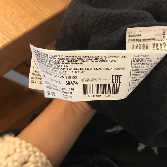 Mango kids girl sweater top 9/10Y - Picture 3 of 3